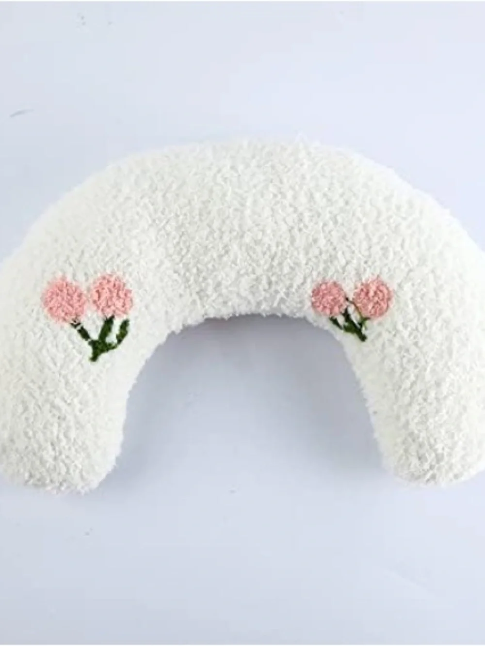BRAND NEW! Plush White Small Pet Pillow with Pink Cherries